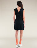 Women's Merino 200 Granary Sleeveless V Neck Dress Black - 2