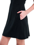 Women's Merino 200 Granary Sleeveless V Neck Dress Black - 8