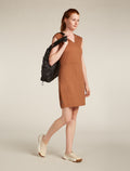Women's Merino 200 Granary Sleeveless V Neck Dress Dusty clay - 4