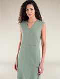 Women's Merino 200 Granary Sleeveless V Neck Dress Oil/Black/Silver - 3