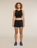 Women's Merino Blend 125 ZoneKnit™ Energy Wind Cropped Bra-Tank Black - 3