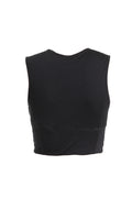 Women's Merino Blend 125 ZoneKnit™ Energy Wind Cropped Bra-Tank Black - 7