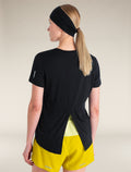 Women's Merino Blend 125 Cool-Lite™ Speed Short Sleeve Slit Back T-Shirt Black - 6