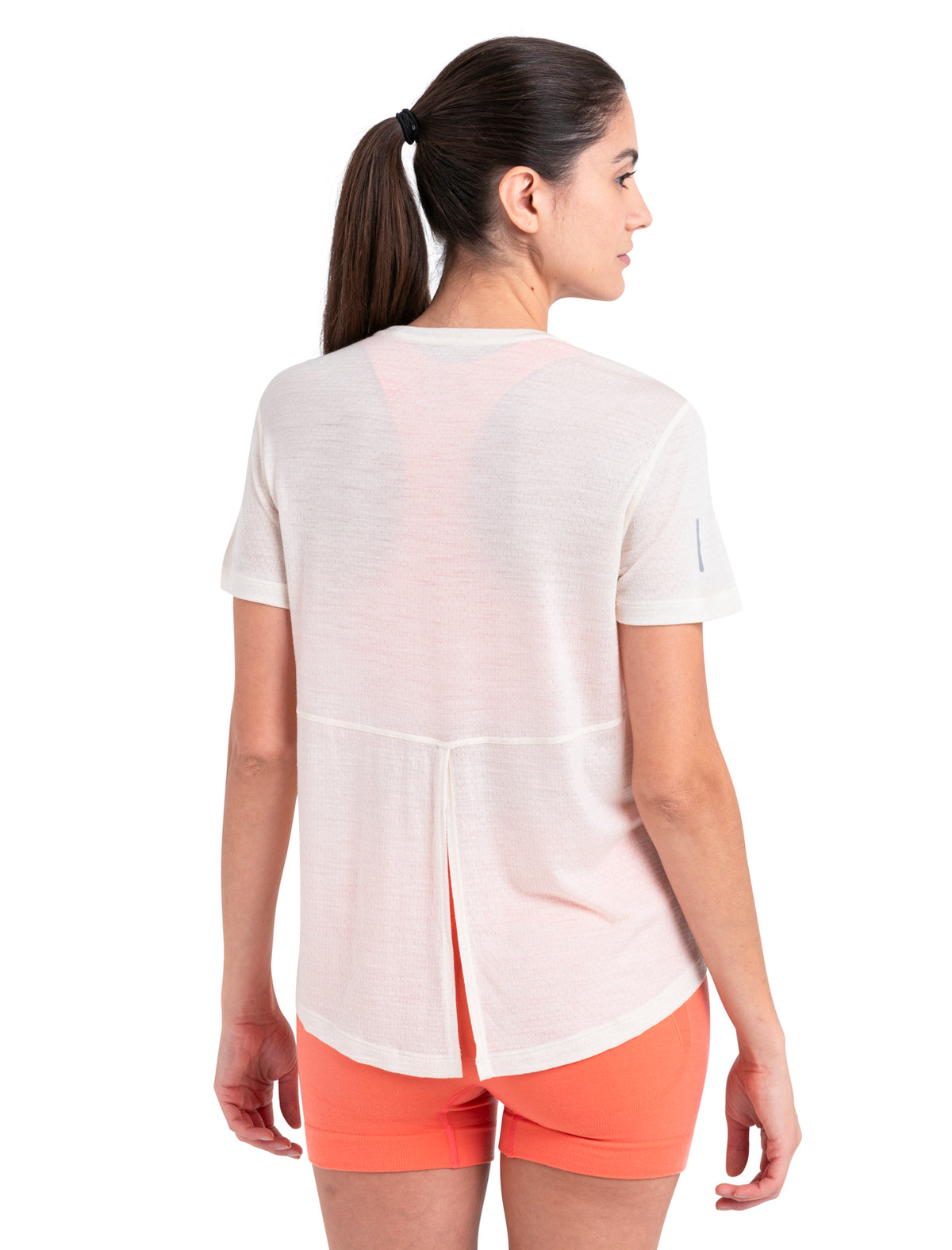 Women's Merino Blend 125 Cool-Lite™ Speed Short Sleeve Slit Back T-Shirt Chalk - 2