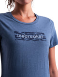 Women's Merino Blend Central Classic T-Shirt Glacial Flow Logo  - 4