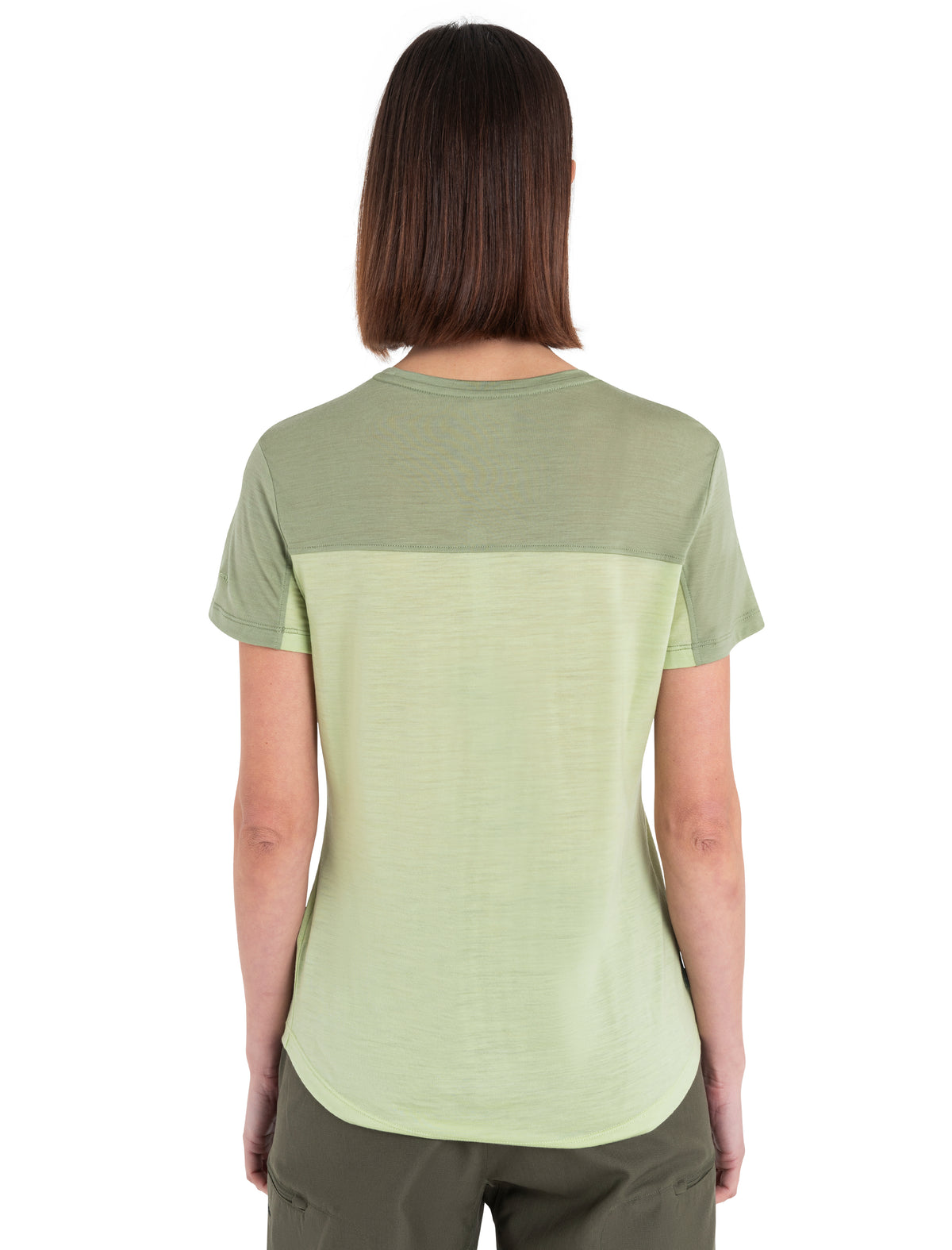 Women's Merino Blend 125 Cool-Lite™ Sphere Short Sleeve T-Shirt Colour Block Glazen/Lichen - 2