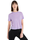 Women's Merino 150 Tech Lite Short Sleeve Crop T-Shirt Purple Gaze - 1