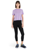 Women's Merino 150 Tech Lite Short Sleeve Crop T-Shirt Purple Gaze - 3