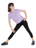 Women's Merino 150 Tech Lite Short Sleeve Crop T-Shirt Purple Gaze - 5