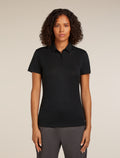 Women's Merino 150 Tech Lite Short Sleeve Polo Black - 1