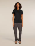 Women's Merino 150 Tech Lite Short Sleeve Polo Black - 3