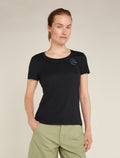 Women's Merino 150 Tech Lite Short Sleeve Scoop T-Shirt Icebreaker Logo Reflections  - 1