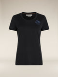 Women's Merino 150 Tech Lite Short Sleeve Scoop T-Shirt Icebreaker Logo Reflections  - 6