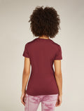 Women's Merino 150 Tech Lite Short Sleeve Scoop T-Shirt Icebreaker Logo Reflections  - 2