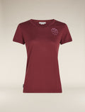 Women's Merino 150 Tech Lite Short Sleeve Scoop T-Shirt Icebreaker Logo Reflections  - 6