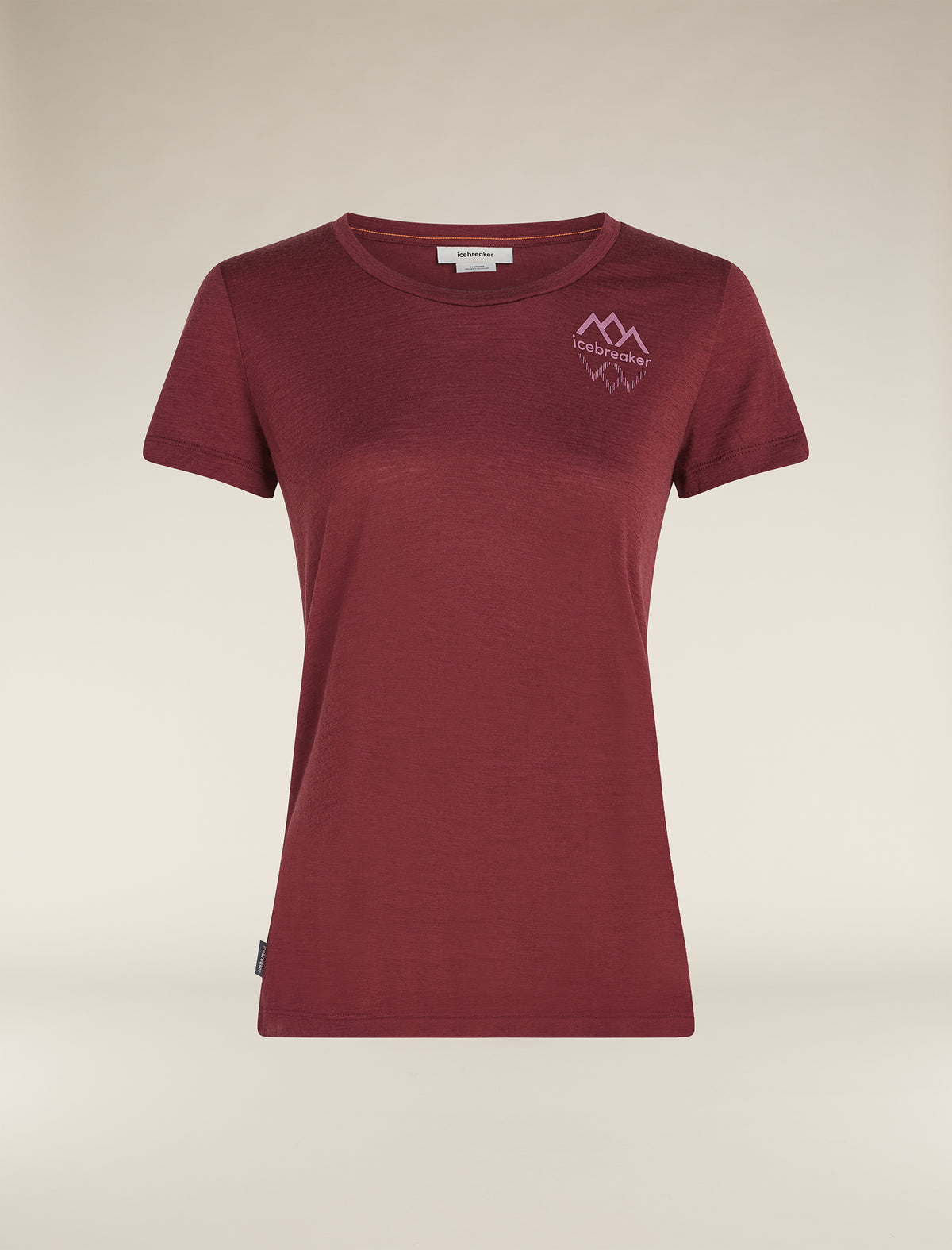 Women's Merino 150 Tech Lite Short Sleeve Scoop T-Shirt Icebreaker Logo Reflections  - 6