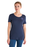 Women's Merino 150 Tech Lite Short Sleeve Scoop T-Shirt Icebreaker Logo Reflections  - 1