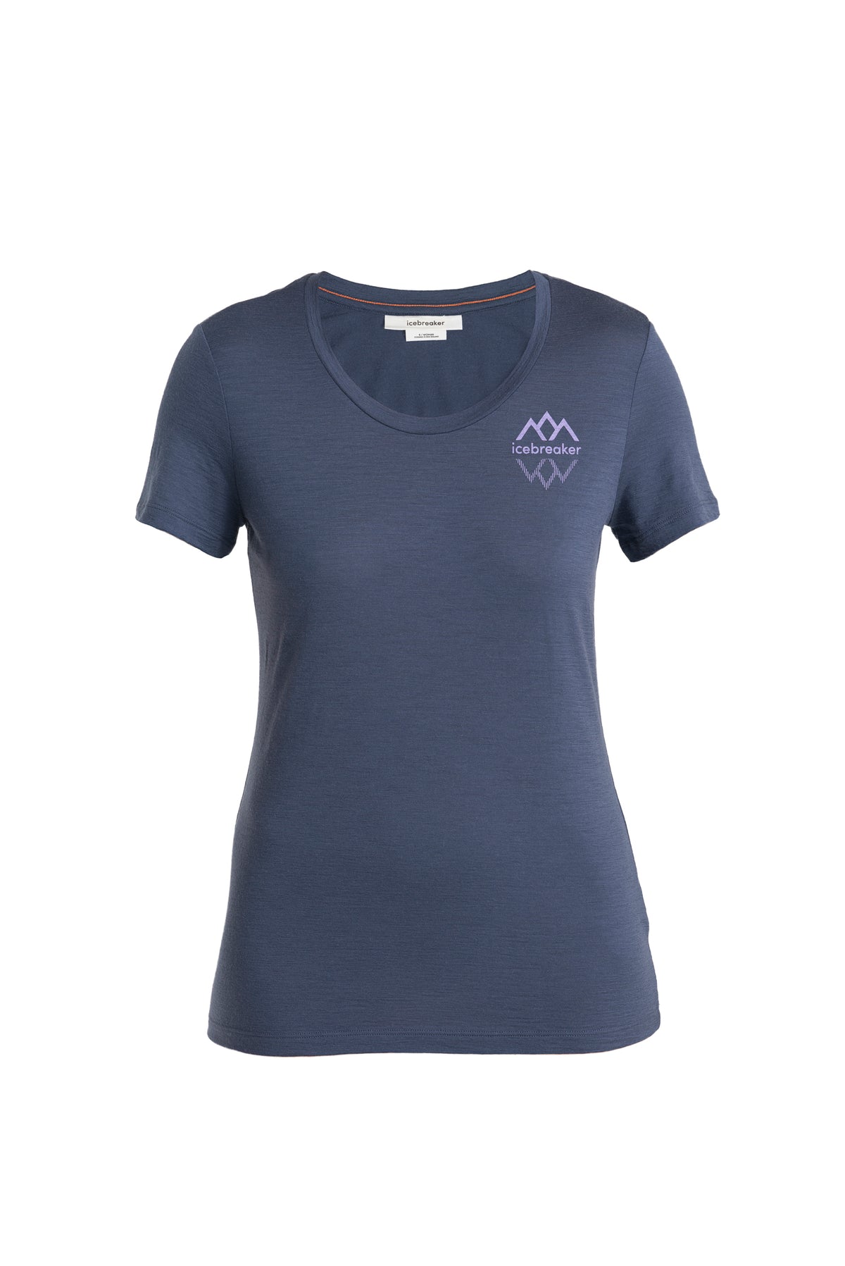 Women's Merino 150 Tech Lite Short Sleeve Scoop T-Shirt Icebreaker Logo Reflections  - 6