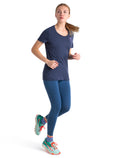 Women's Merino 150 Tech Lite Short Sleeve Scoop T-Shirt Icebreaker Logo Reflections  - 4