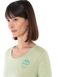 Women's Merino 150 Tech Lite Short Sleeve Scoop T-Shirt Icebreaker Logo Reflections  - 5