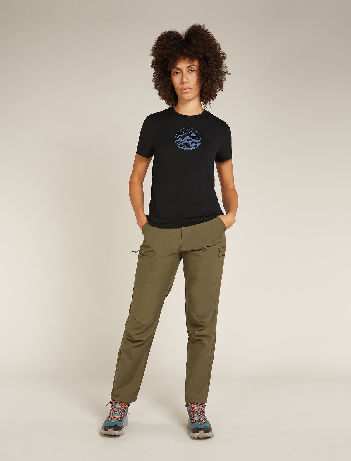 Women's Merino 150 Tech Lite Short Sleeve T-Shirt Camping Circle  - 4