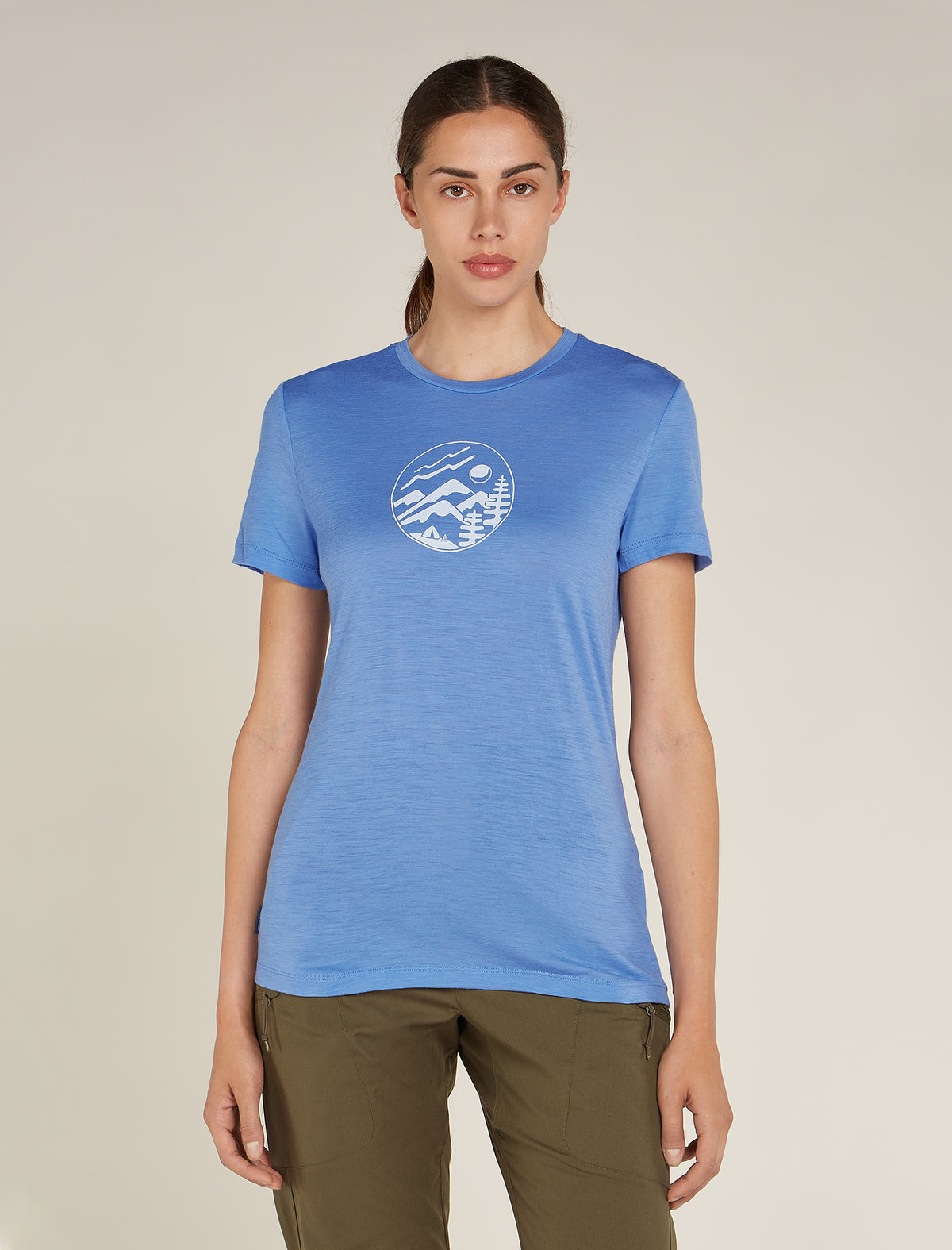 Women's Merino 150 Tech Lite Short Sleeve T-Shirt Camping Circle  - 1