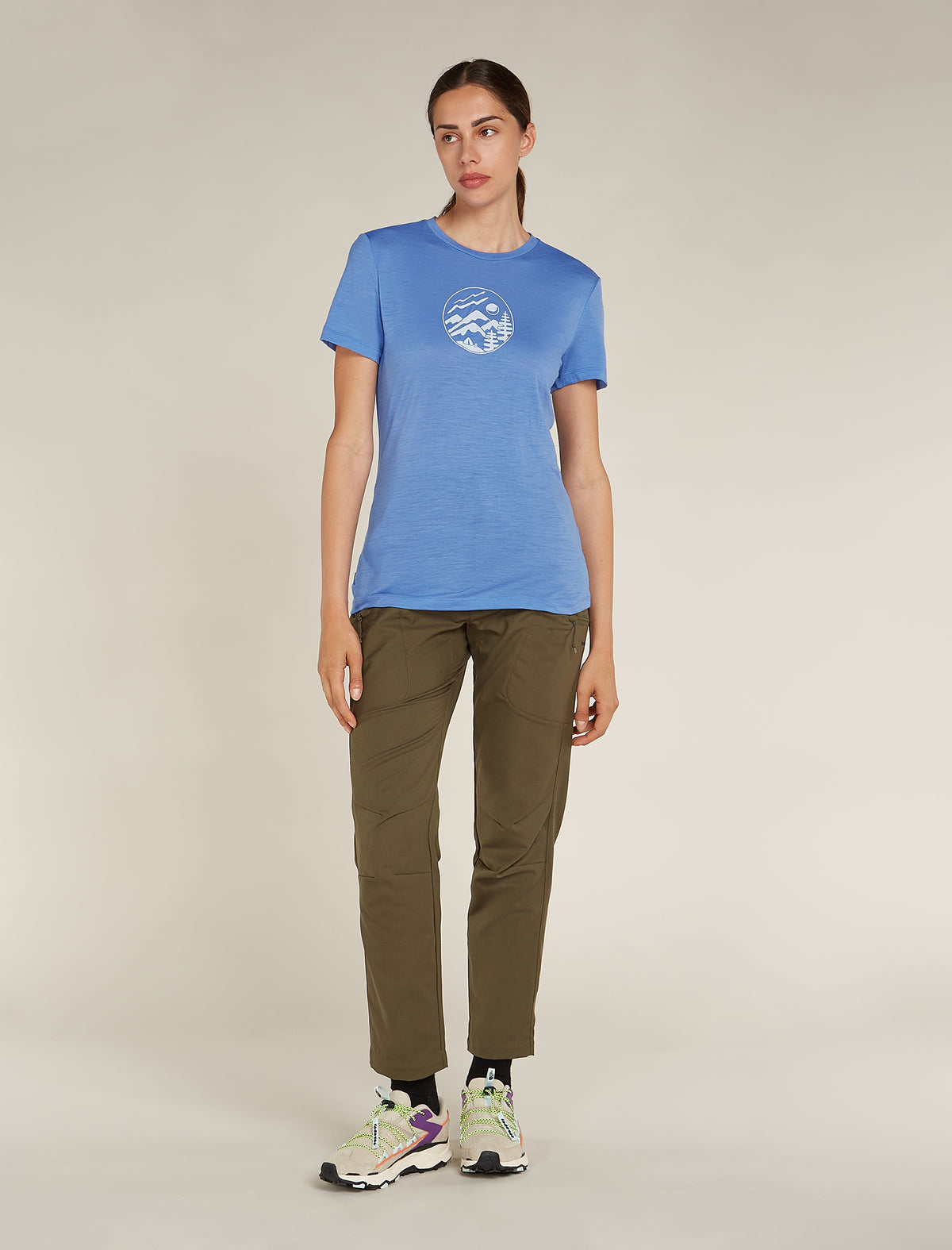 Women's Merino 150 Tech Lite Short Sleeve T-Shirt Camping Circle  - 3