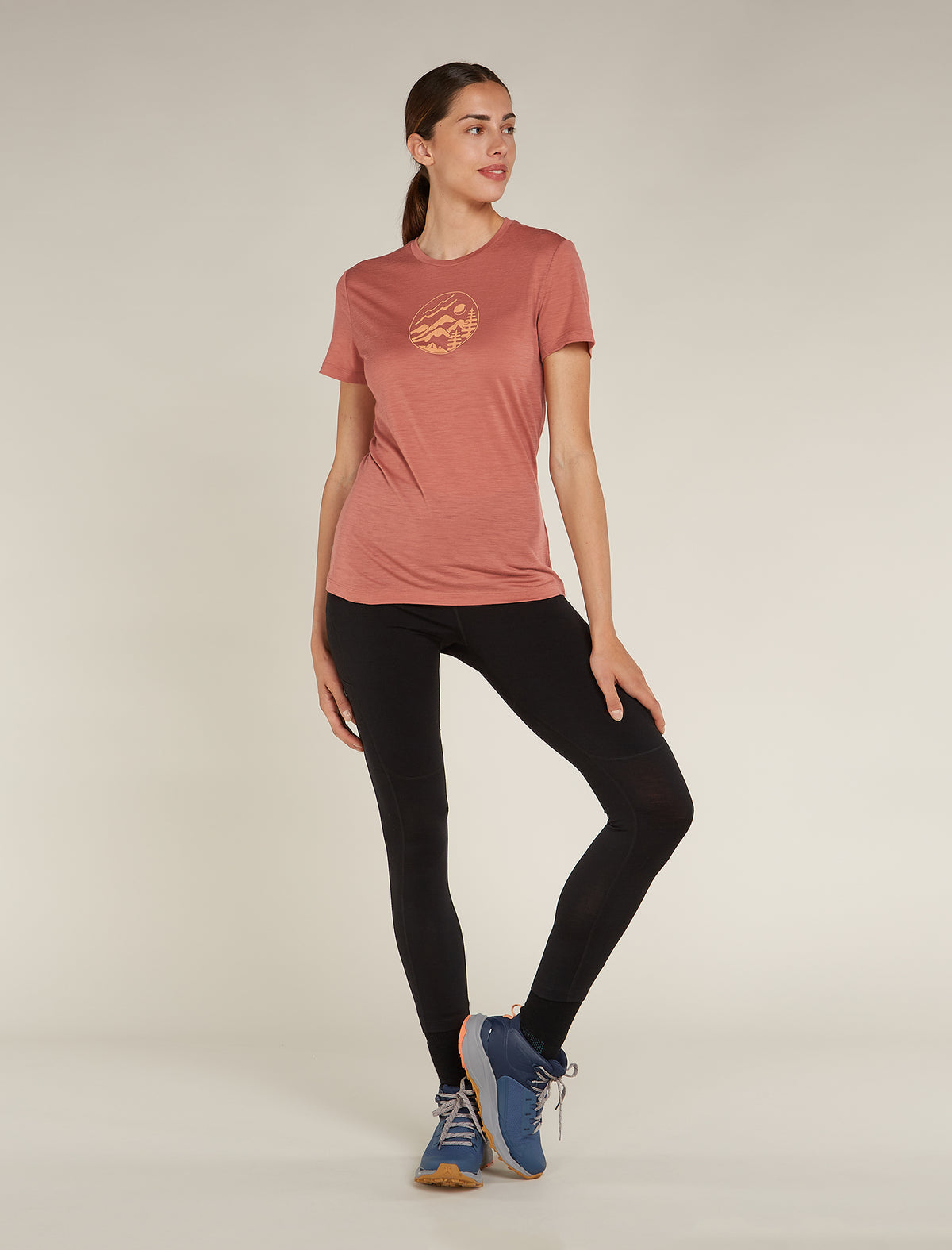 Women's Merino 150 Tech Lite Short Sleeve T-Shirt Camping Circle  - 3