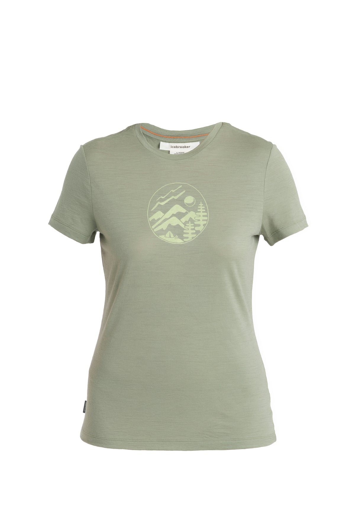 Women's Merino 150 Tech Lite Short Sleeve T-Shirt Camping Circle Oil/Black/Silver - 6