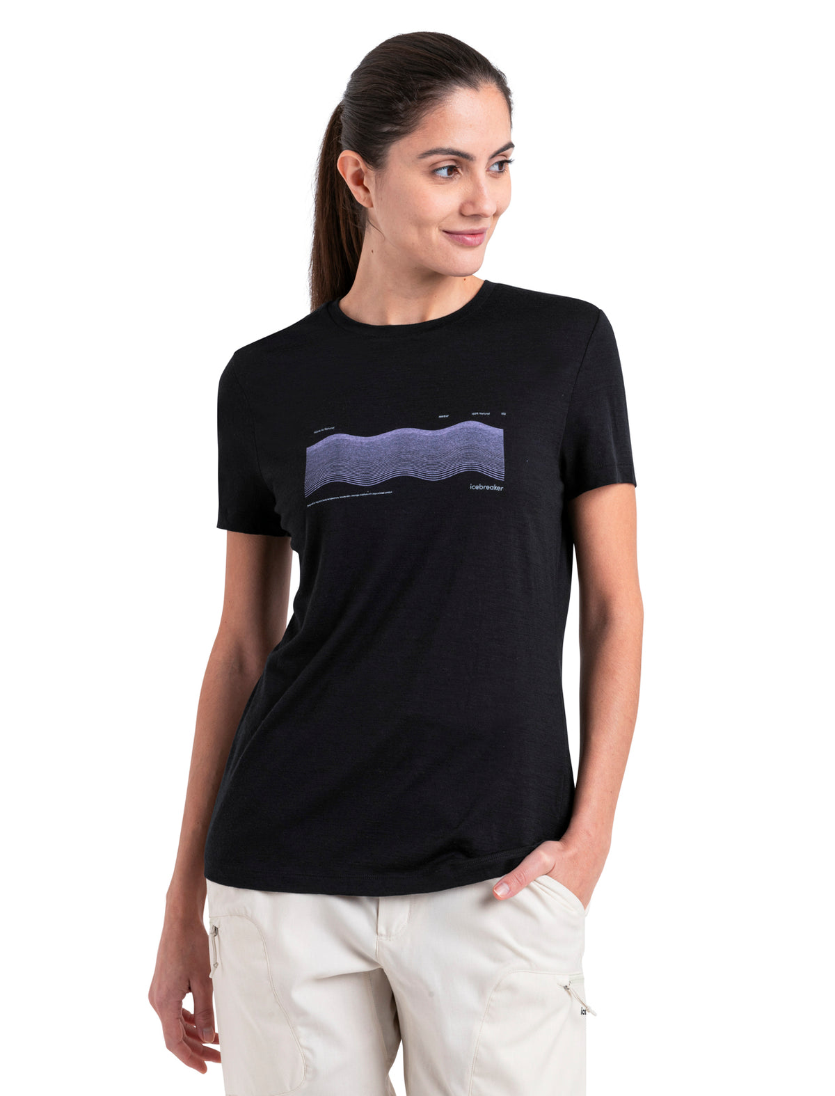 Women's Merino 150 Tech Lite III T-Shirt Contour Waves  - 1