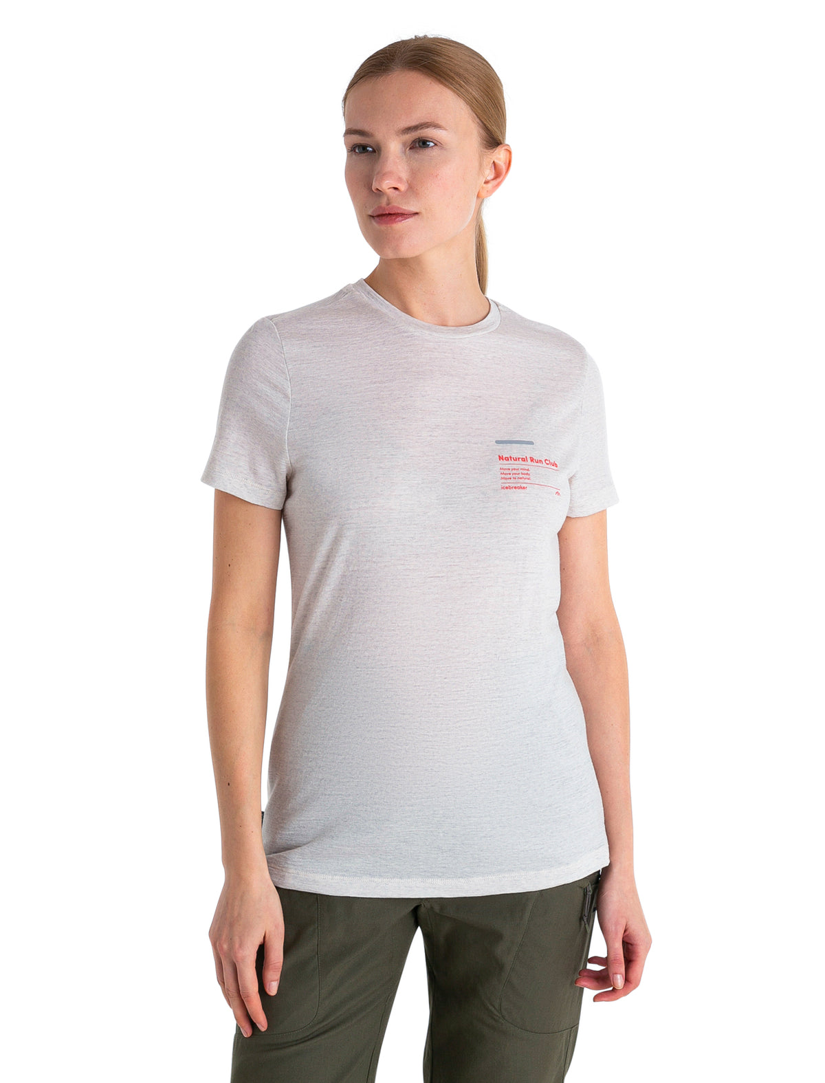 Women's Merino 150 Tech Lite III T-Shirt Natural Run Club 2.0  - 1