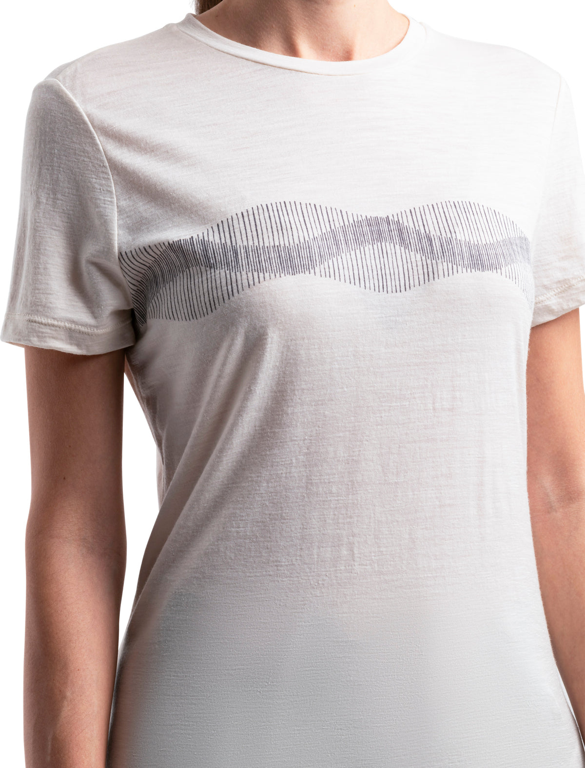 Women's Merino 150 Tech Lite III T-Shirt Mountain Lines Chalk - 5