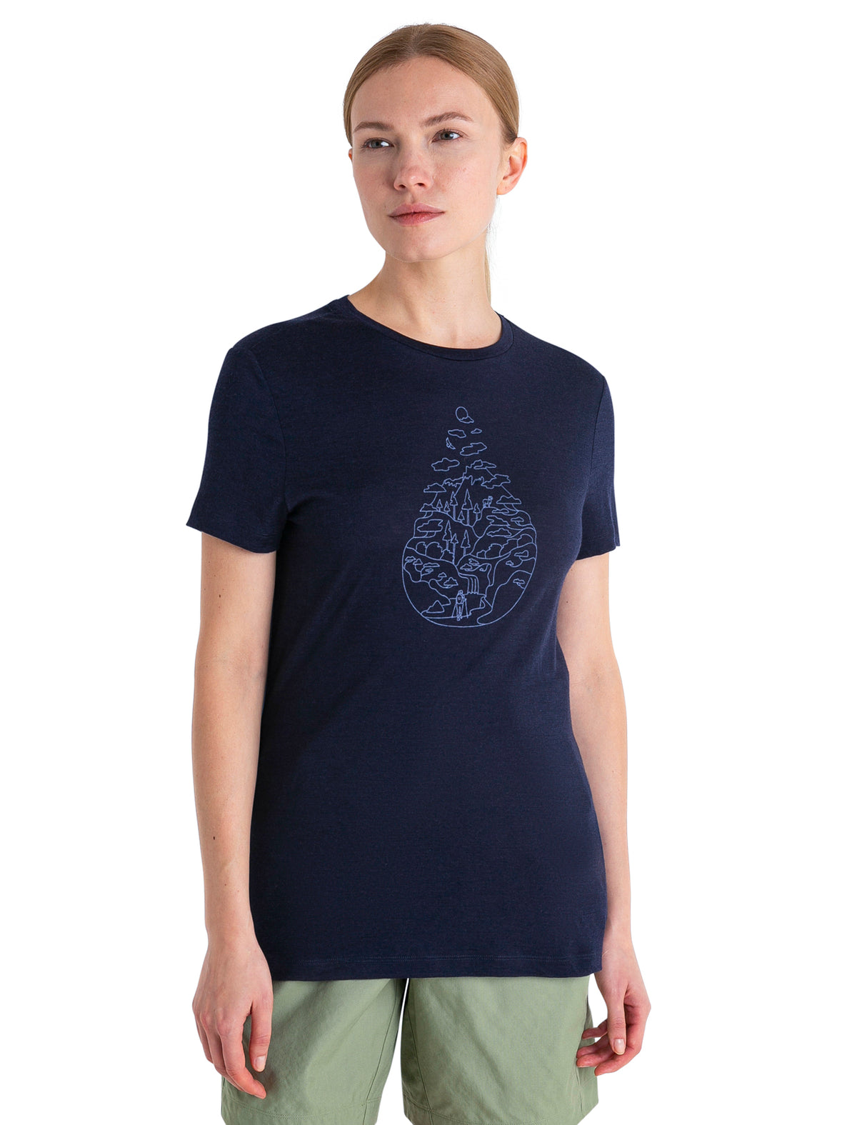 Women's Merino 150 Tech Lite III T-Shirt Hike Path Glacier - 1