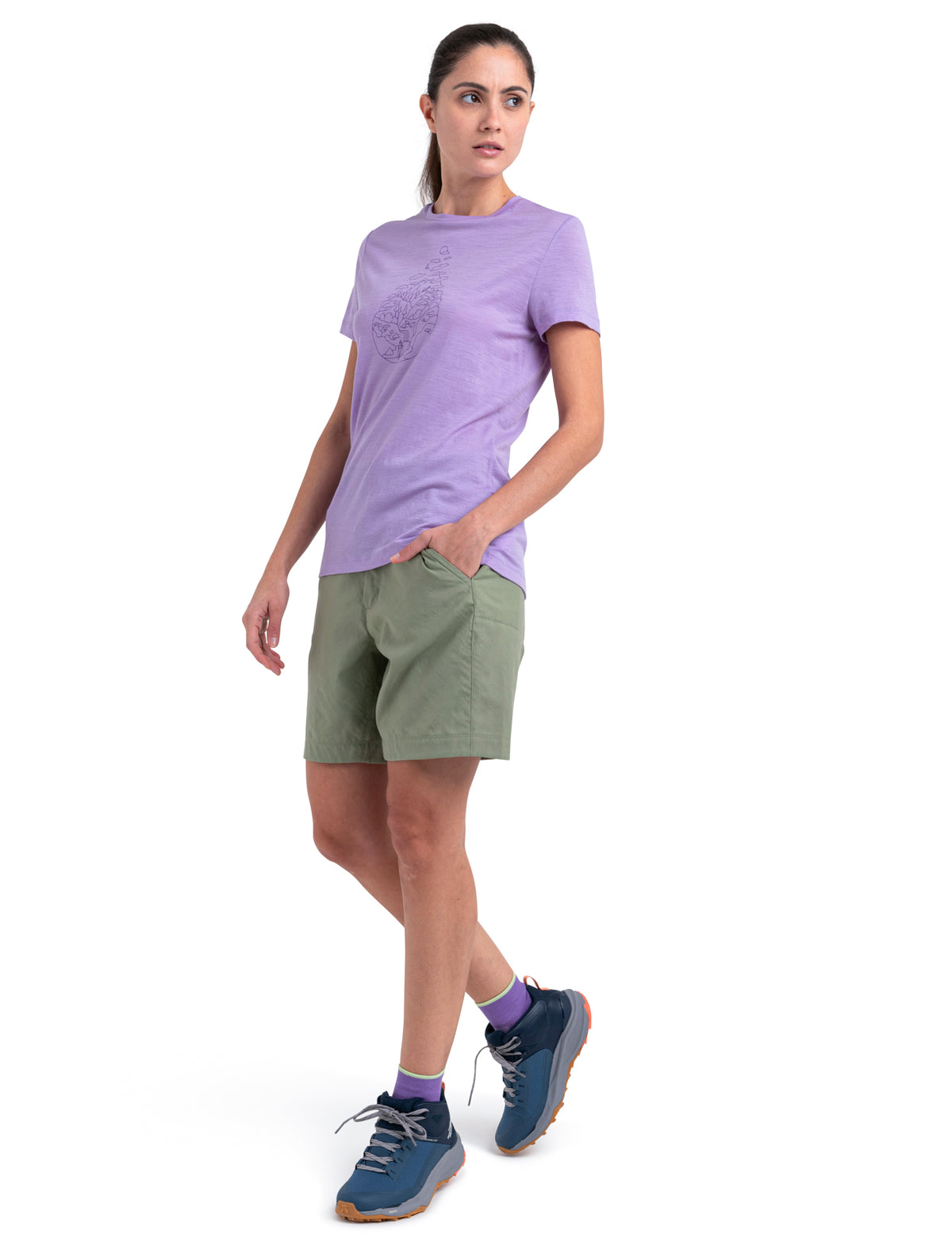 Women's Merino 150 Tech Lite III T-Shirt Hike Path Purple Gaze - 4
