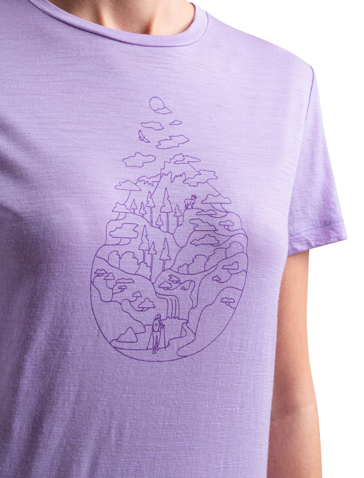 Women's Merino 150 Tech Lite III T-Shirt Hike Path Purple Gaze - 5