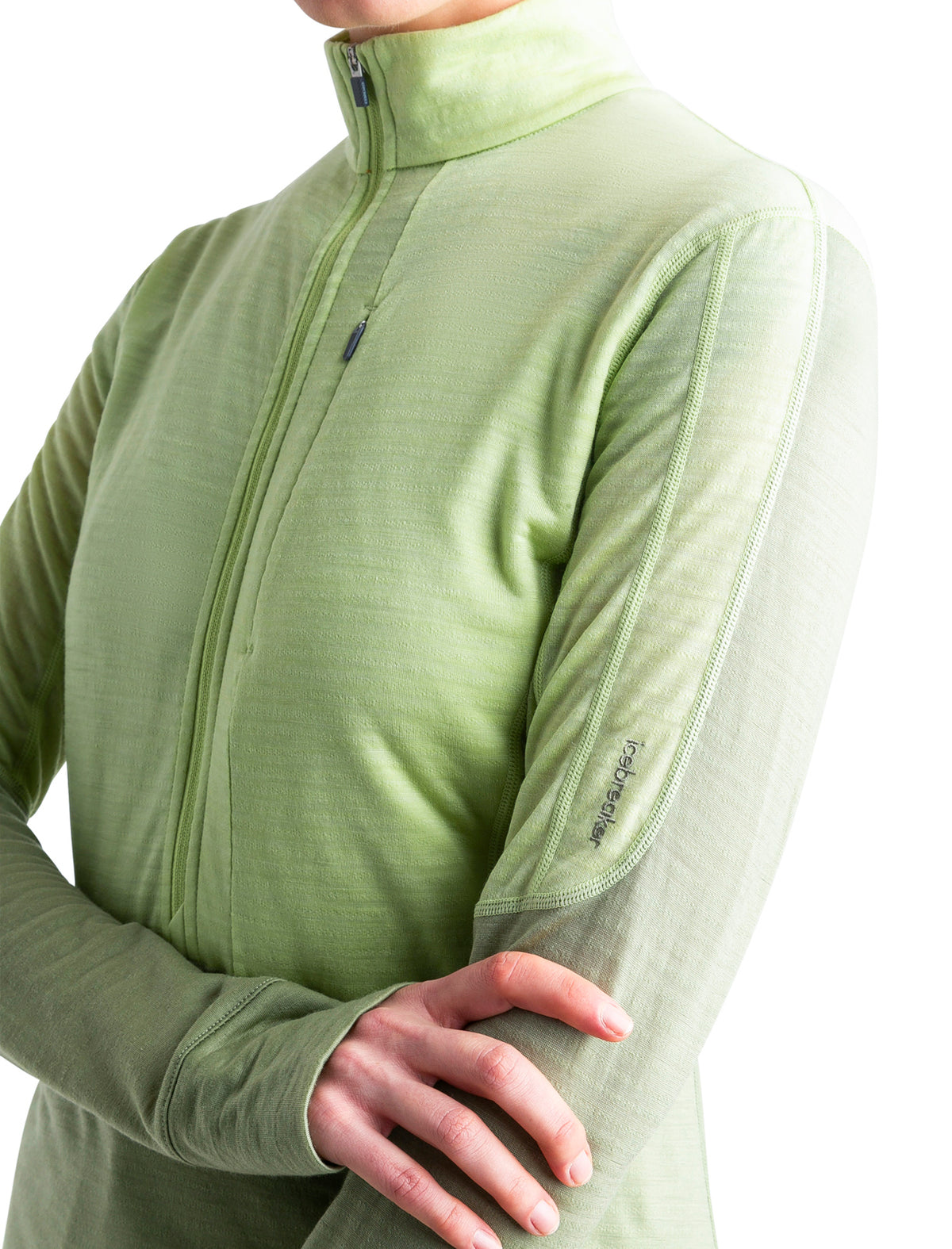 Women's Merino Blend 200 Realfleece™ Descender Long Sleeve Half Zip Jacket Glazen/Lichen - 5
