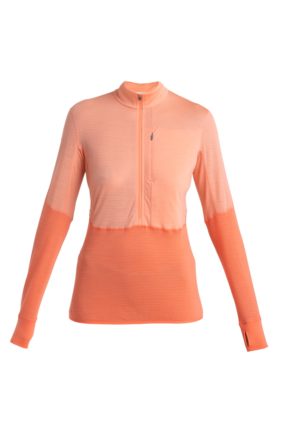 Women's Merino Blend 200 Realfleece™ Descender Long Sleeve Half Zip Jacket Glow/Tang - 9