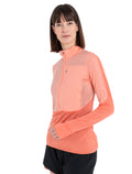 Women's Merino Blend 200 Realfleece™ Descender Long Sleeve Half Zip Jacket Glow/Tang - 5