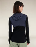 Women's Merino Blend 200 Realfleece™ Descender Long Sleeve Zip Hoodie Graphite/Black - 2