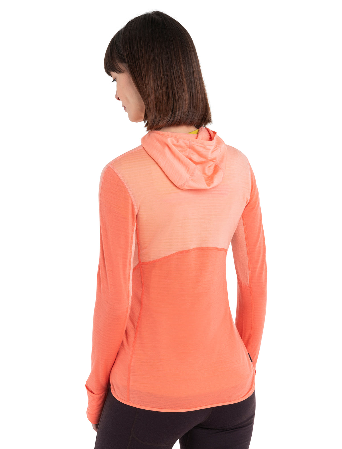 Women's Merino Blend 200 Realfleece™ Descender Long Sleeve Zip Hoodie Glow/Tang - 2