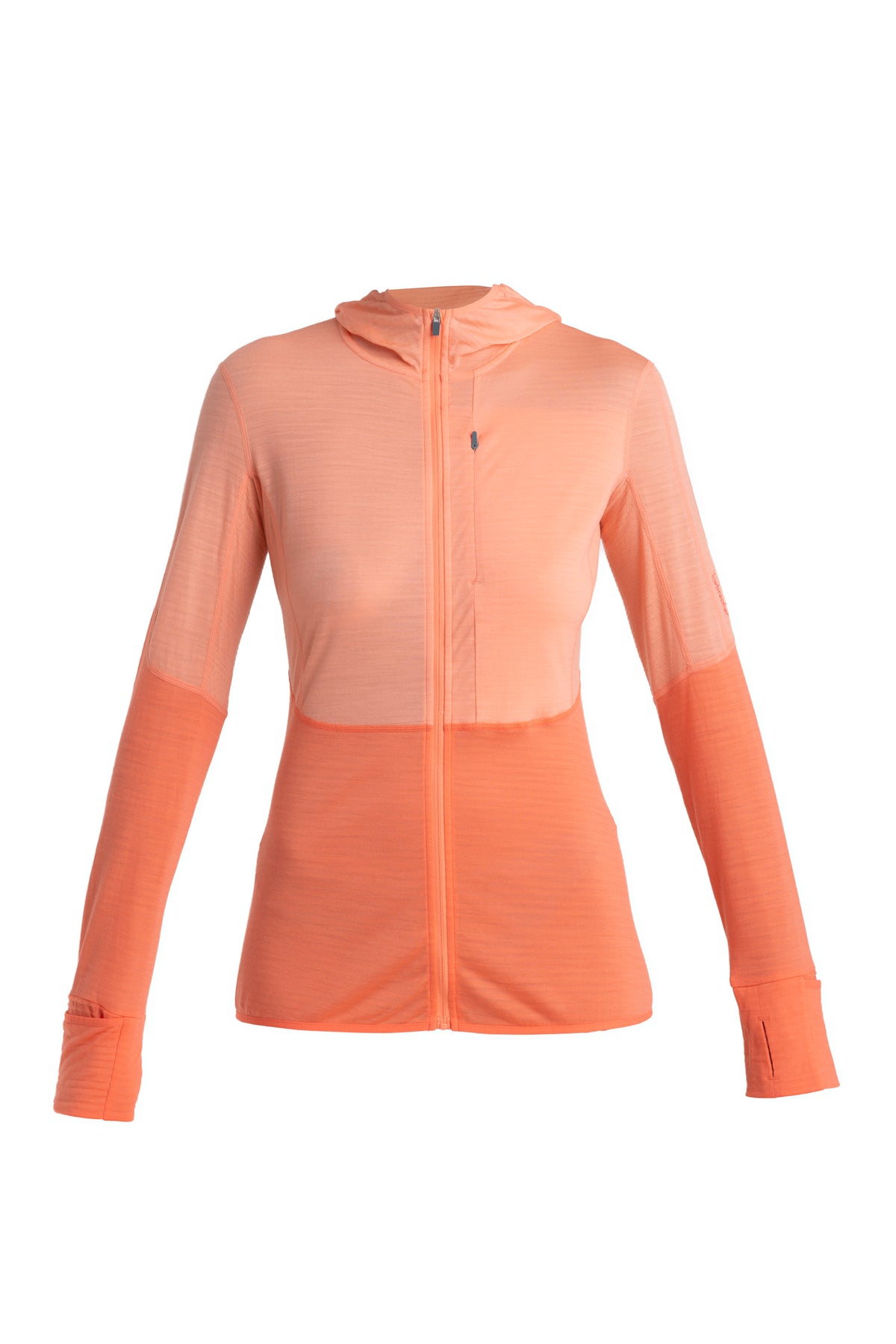 Women's Merino Blend 200 Realfleece™ Descender Long Sleeve Zip Hoodie Glow/Tang - 7