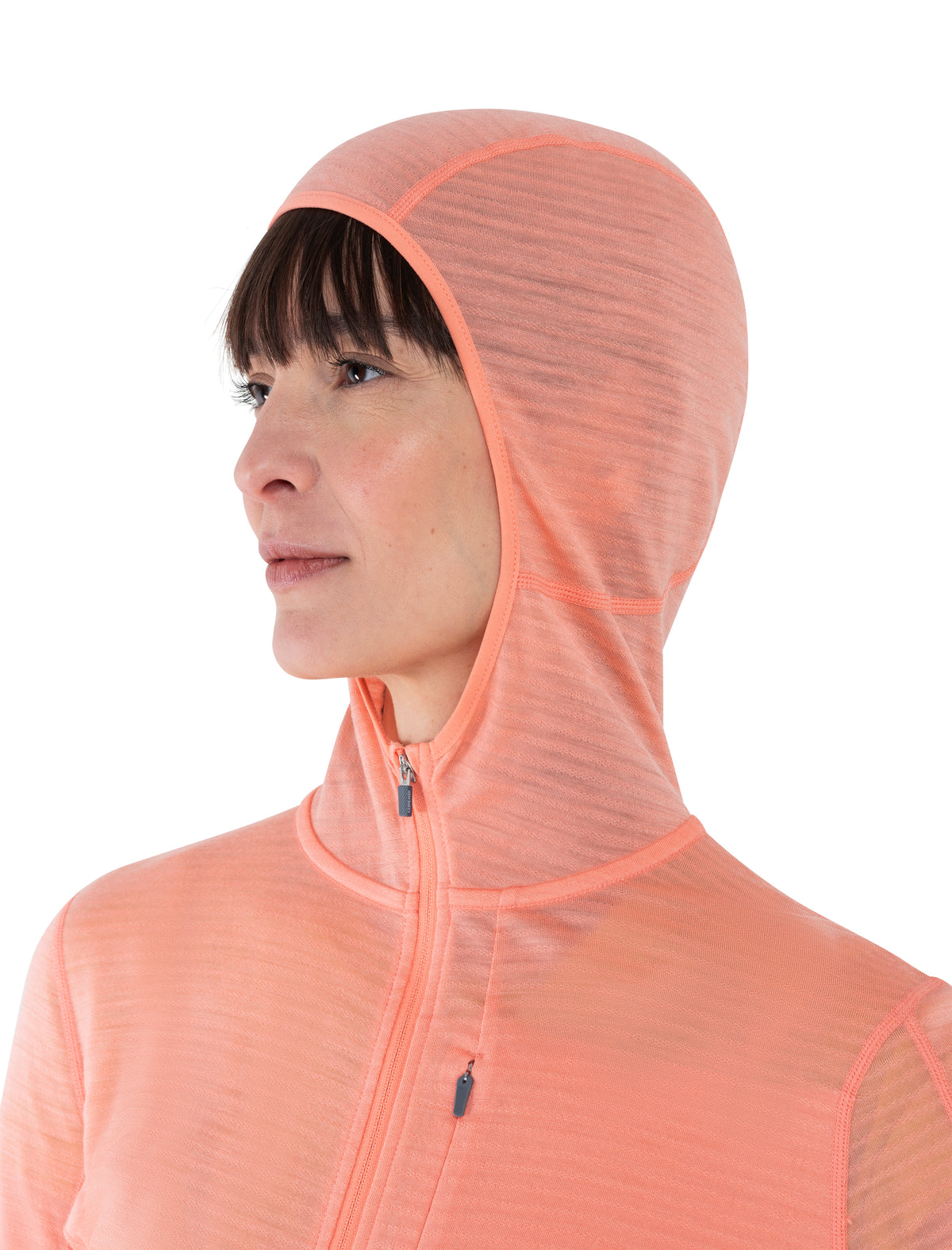 Women's Merino Blend 200 Realfleece™ Descender Long Sleeve Zip Hoodie Glow/Tang - 5