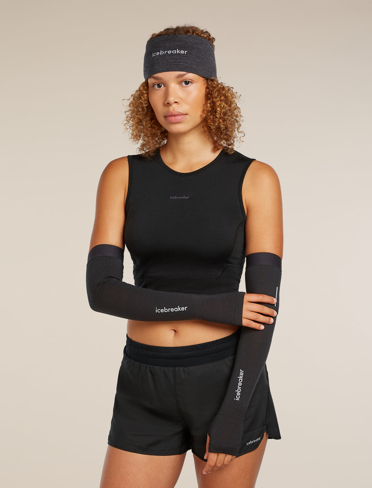 Unisex Merino 200 ZoneKnit™ Arm Sleeves Black - 2