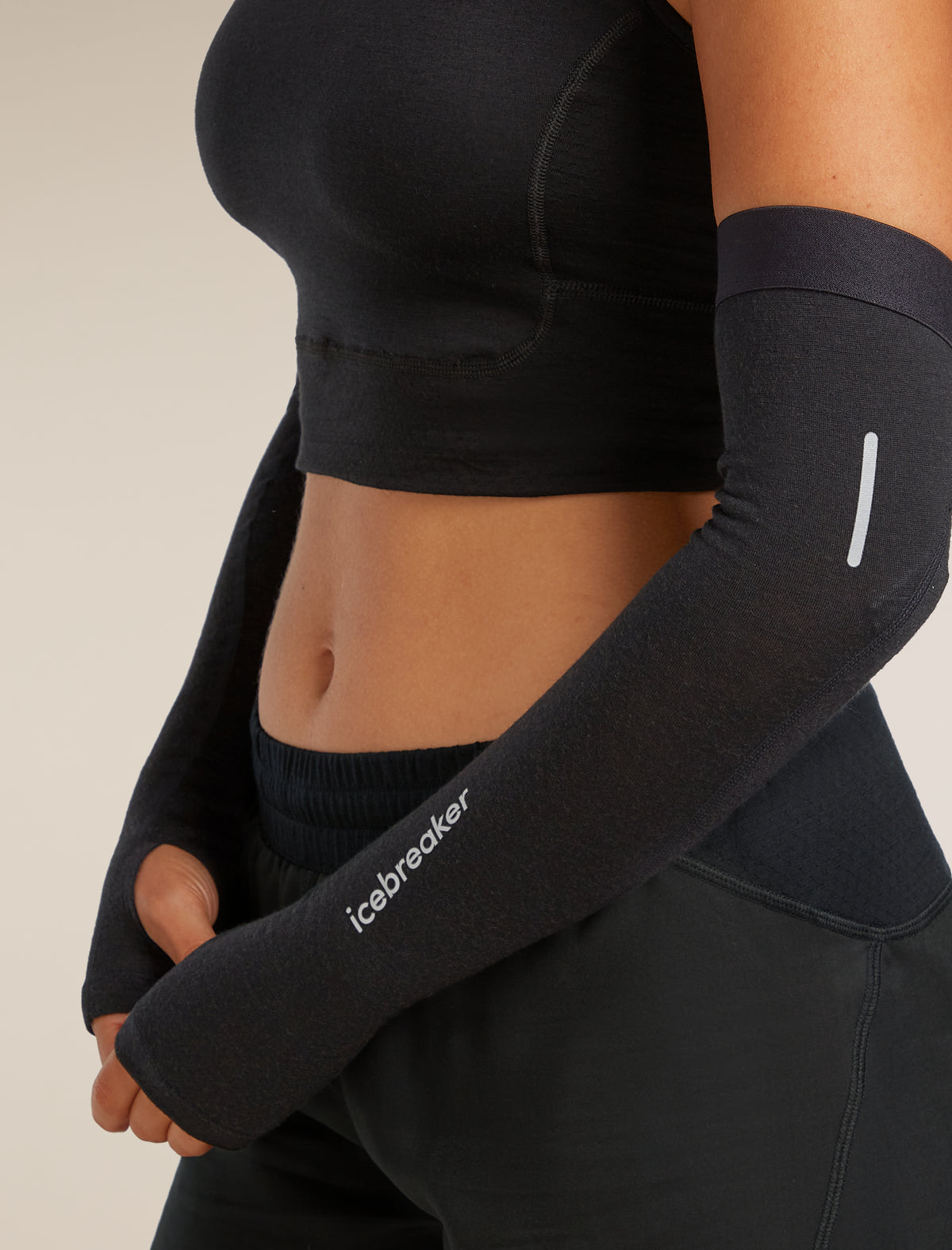 Unisex Merino 200 ZoneKnit™ Arm Sleeves Black - 6