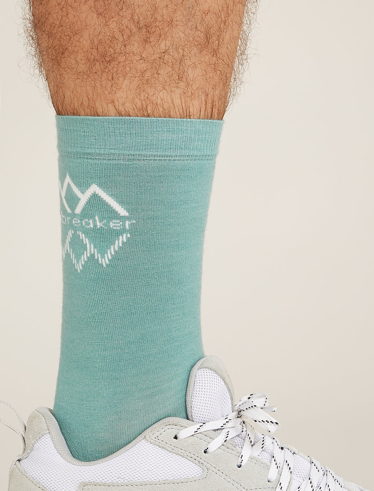 Men's Merino Lifestyle Fine Gauge Crew IB Logo Reflections Socks  - 1