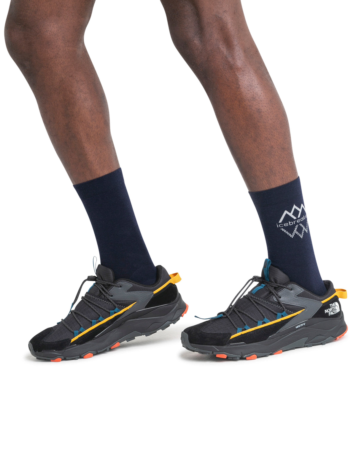 Men's Merino Lifestyle Fine Gauge Crew IB Logo Reflections Socks  - 2