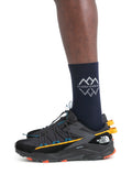 Men's Merino Lifestyle Fine Gauge Crew IB Logo Reflections Socks  - 4