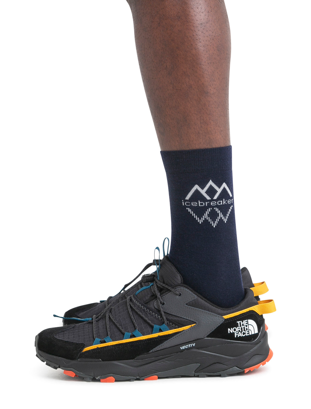 Men's Merino Lifestyle Fine Gauge Crew IB Logo Reflections Socks  - 4