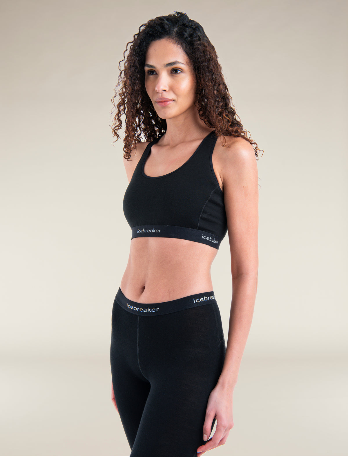 Women's 125 ZoneKnit™ Merino Blend Racerback Bra Black - 1