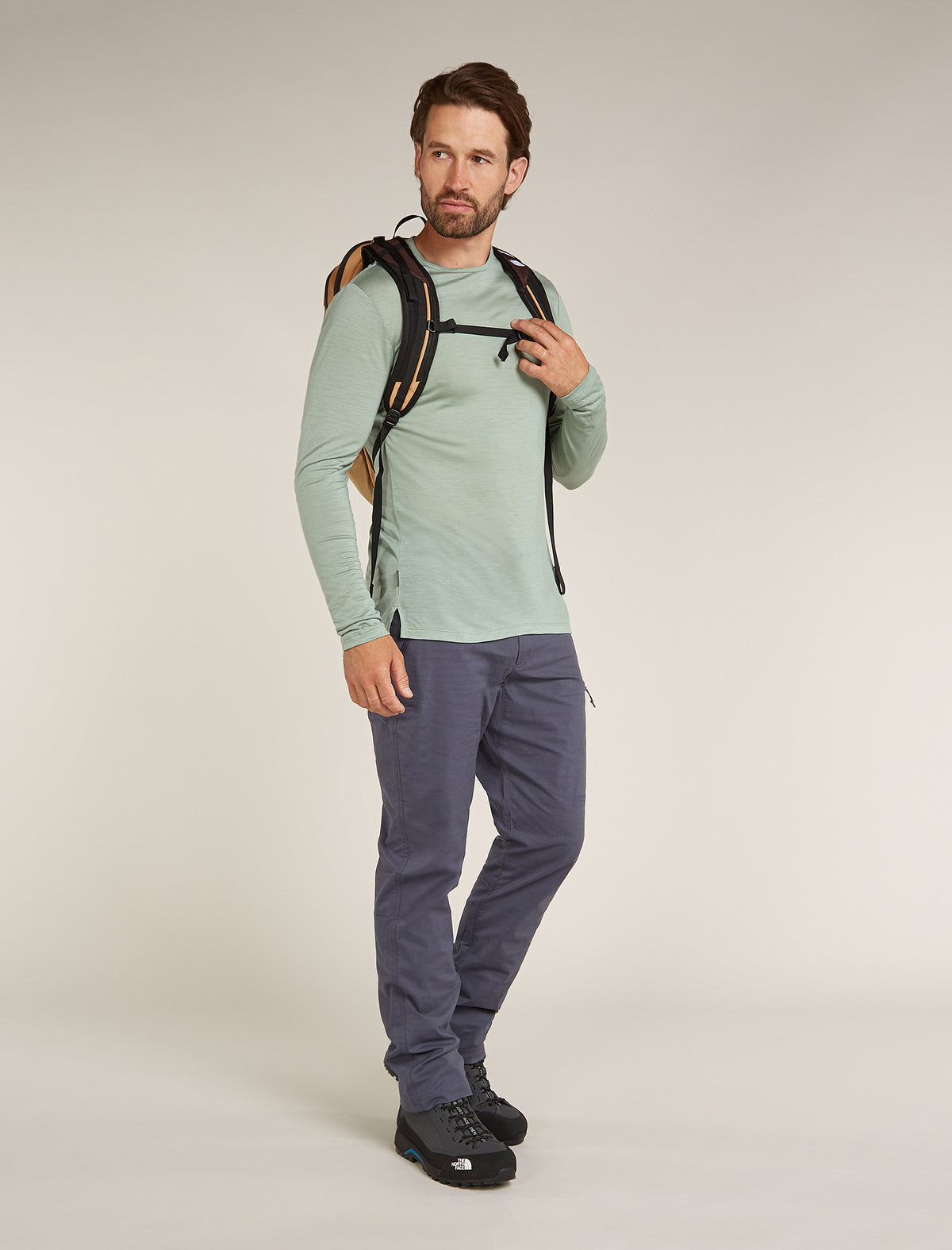 Men's Merino Blend 125 Cool-Lite™ Sphere Long Sleeve T-Shirt Moss - 4